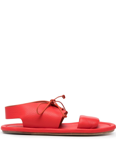 Marsèll Cornice Sandals In Dry Milled Leather In Strawberry