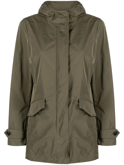 Woolrich Lightweight Hooded Parka In Green