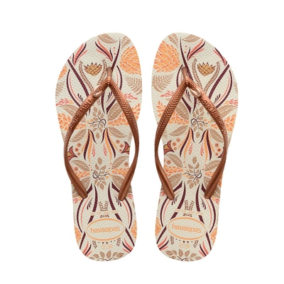 Havaianas Slim Royal White/copper In Slim Royal White/copper - | ModeSens