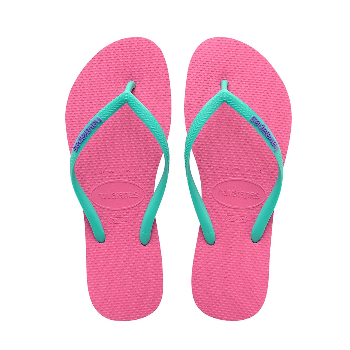 Havaianas Slim Logo Pop Up Sandal Shocking Pink | ModeSens