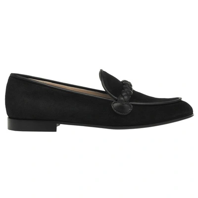 Gianvito Rossi Belem Suede Loafers In Black Black