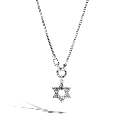John Hardy Men's Sterling Silver Classic Chain Star Of David Pendant Necklace, 26