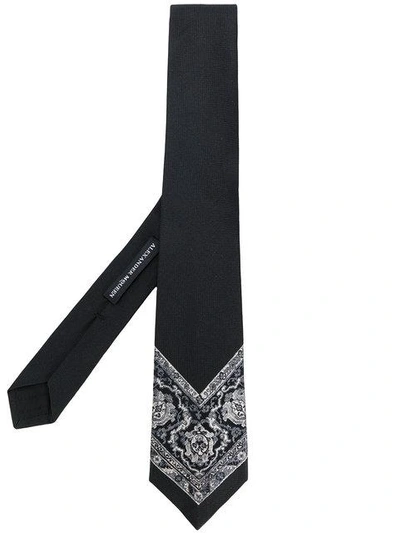 Alexander Mcqueen Worn Away Carpet Embroidered Tie