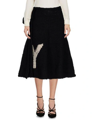 Y's 3/4 Length Skirts In Black
