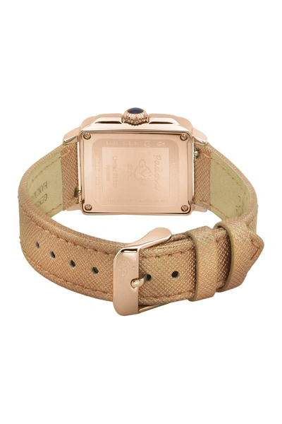 Gevril Gv2 Marsala Diamond Leather Strap Chronograph Watch, 28.5mm In Brown