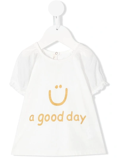 Zhoe & Tobiah Babies' A Good Day Print T-shirt In 白色