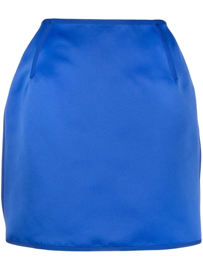 Az Factory Switchwear Recycled Duchesse-satin Mini Skirt In Blue