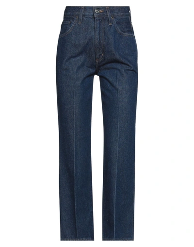Goldsign The Crossway High-rise Straight Jeans In Blue