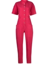 Isabel Marant Etundra Linen And Cotton Jumpsuit In Pink & Purple