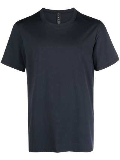 Lululemon The Fundamental Short-sleeved Stretch-woven T-shirt In 26857 Nuny Nautical Navy