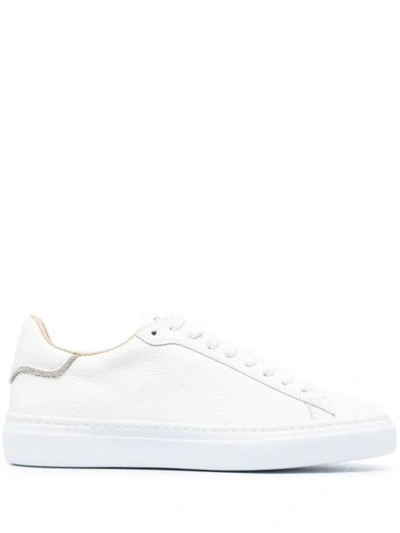 Fabiana Filippi Leather Lace-up Trainers In White
