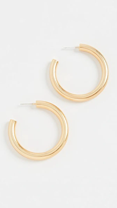 Madewell Large Chunky Hoops In Vintage Gold