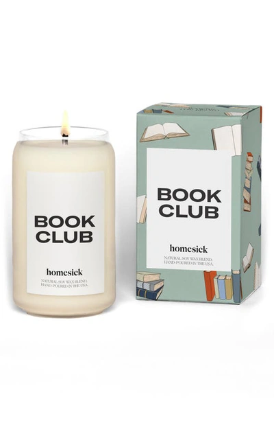 Homesick Book Club Candle In White