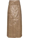 Nanushka Aarohi Snakeskin Print Skirt In Brown