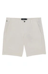 Psycho Bunny Diego Twill Flat Front Shorts In Sea Salt