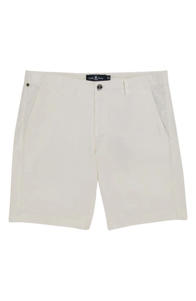Psycho Bunny Diego Twill Flat Front Shorts In Sea Salt
