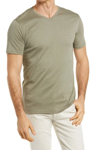 Robert Barakett Georgia Regular Fit V-neck T-shirt In Pastel Olive