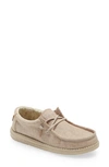 Hey Dude Kids' Wally Moc Toe Sneaker In Beige