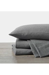 Coyuchi Set Of 2 Organic Cotton Jersey Envelope Pillowcases In Charcoal Heather