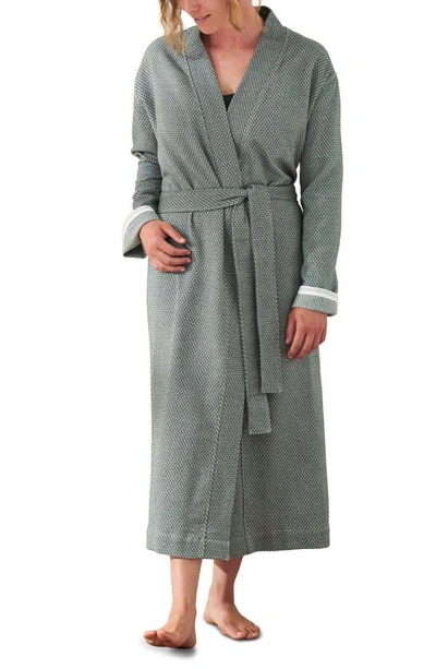 Coyuchi Unisex Mediterranean Organic Cotton Dressing Gown In Shadow