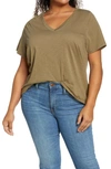 Madewell Whisper Cotton V-neck T-shirt In Distant Surplus