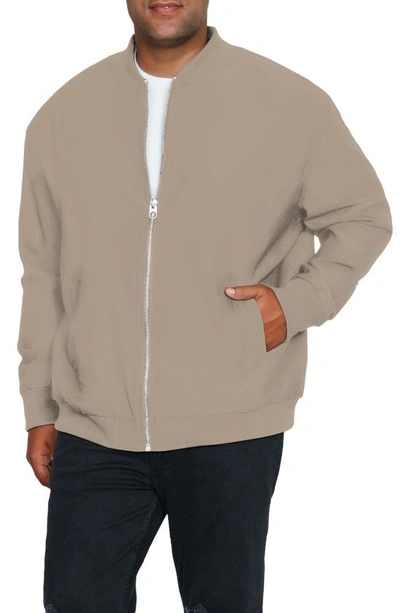 Mvp Collections Millennium Stretch Bomber Jacket In New Stone