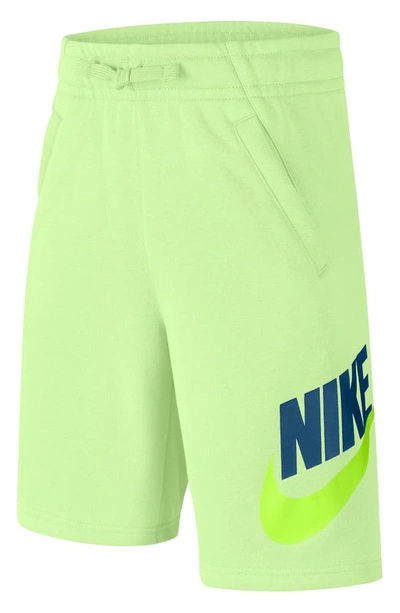 Nike Sportswear Club Big Kids' Shorts (extended Size) In Light Liquid Lime