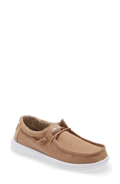 Hey Dude Wally Moc Toe Sneaker In Tan