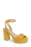 Chinese Laundry Theresa Platform Sandal In Sunflower Suede