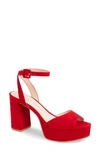 Chinese Laundry Theresa Platform Sandal In Lollipop Red