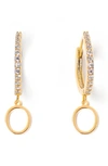 Tess + Tricia Initial Huggie Hoop Earrings In Gold O