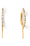 Tess + Tricia Initial Huggie Hoop Earrings In Gold I