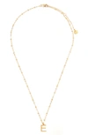 Tess + Tricia Initial Pendant Necklace In Gold E