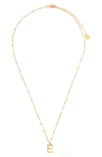 Tess + Tricia Initial Pendant Necklace In Gold E