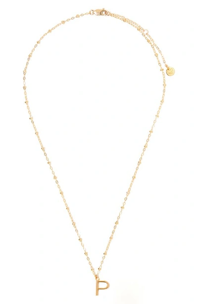 Tess + Tricia Initial Pendant Necklace In Gold P