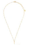 Tess + Tricia Initial Pendant Necklace In Gold I