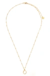 Tess + Tricia Initial Pendant Necklace In Gold O