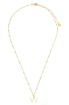 Tess + Tricia Initial Pendant Necklace In Gold W