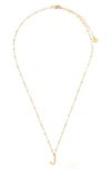Tess + Tricia Initial Pendant Necklace In Gold J