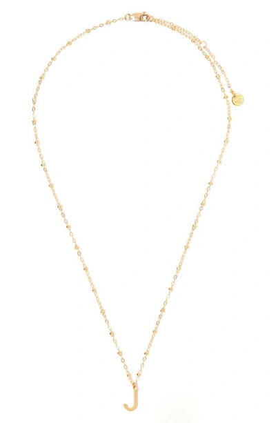 Tess + Tricia Initial Pendant Necklace In Gold J