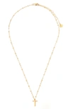 Tess + Tricia Initial Pendant Necklace In Gold T