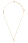 Tess + Tricia Initial Pendant Necklace In Gold B