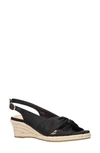 Bella Vita Kimora Womens Twist Front Slingback Wedge Sandals In Black