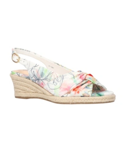 Bella Vita Women's Kimora Espadrille Wedge Sandals Women's Shoes In Multi Silk