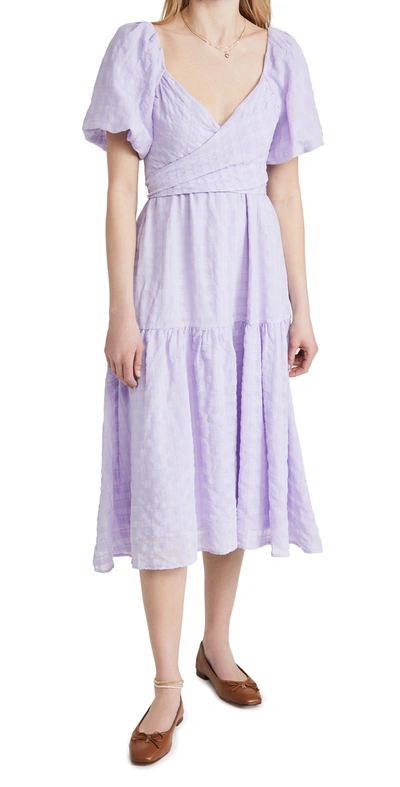 Astr Sonnet Tie Back Midi Dress In Lavender