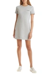 Juicy Couture Cotton French Terry T-shirt Dress In Grey Powder Heather