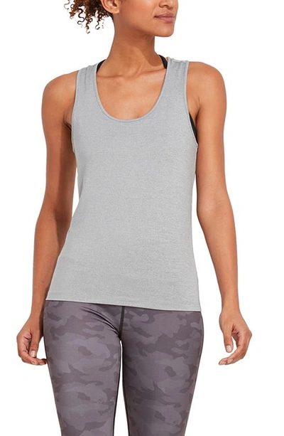 Vineyard Vines Heathered Performance Tank In Sharkskin