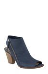 Paul Green Women's Cayanne Peep Toe High Heel Booties In Indigo Nubuck