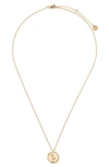 Tess + Tricia Zodiac Pendant Necklace In Gold - Capricorn