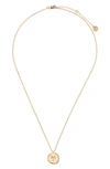 Tess + Tricia Zodiac Pendant Necklace In Gold - Aries